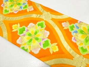 アンティーク　立涌に華紋織り出し袋帯（着用可）